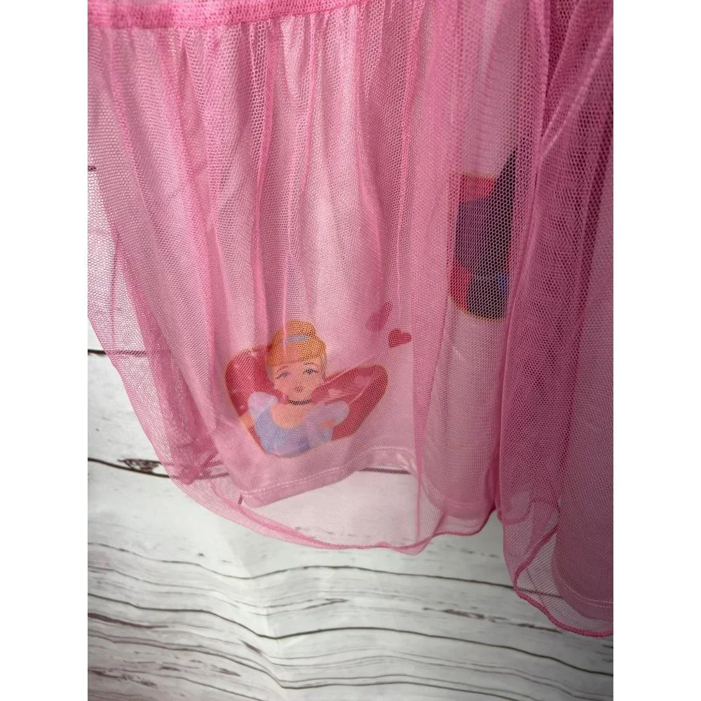 Disney Beautiful Pink Princess‎ Shimmery Tulle Fancy Nightgown Size 3T - Picture 4 of 8